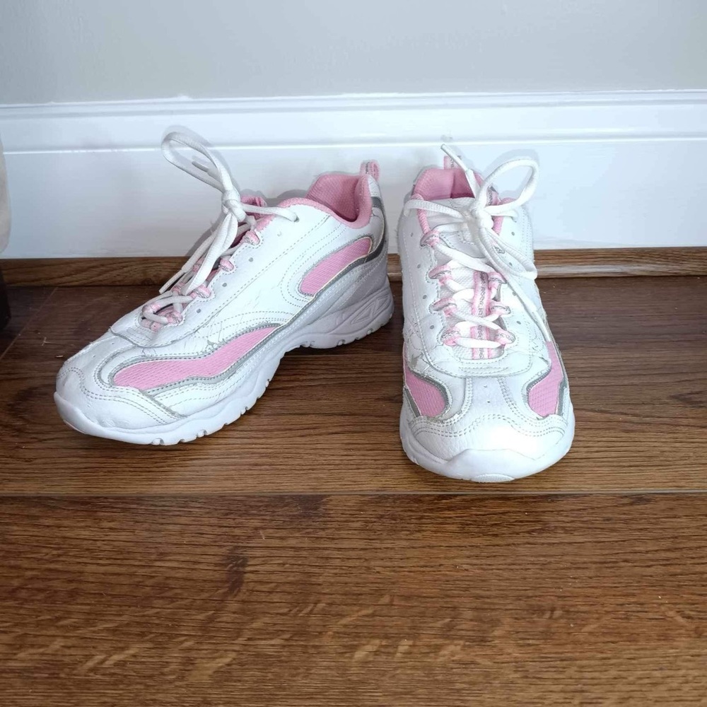Pink running shoes